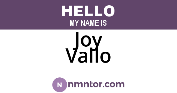 Joy Vallo