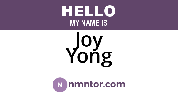 Joy Yong