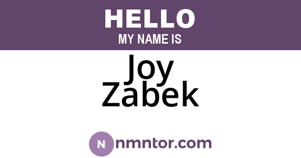 Joy Zabek