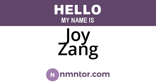 Joy Zang