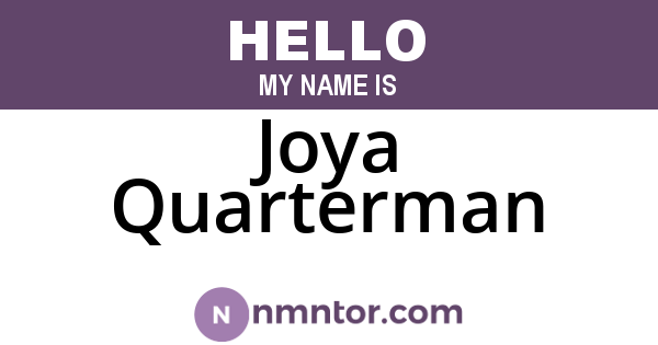 Joya Quarterman