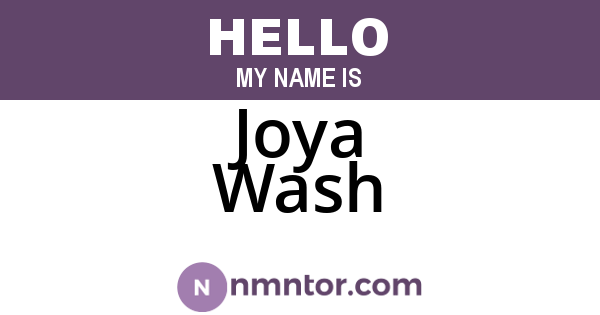 Joya Wash