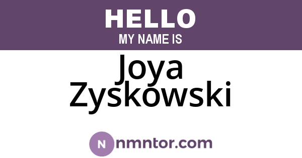 Joya Zyskowski