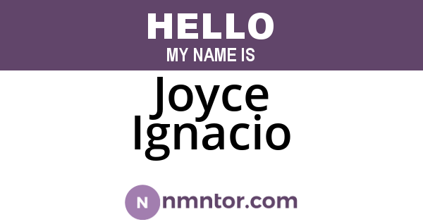 Joyce Ignacio