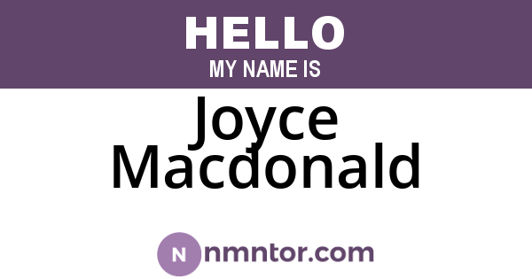 Joyce Macdonald