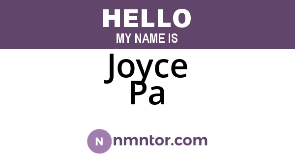 Joyce Pa