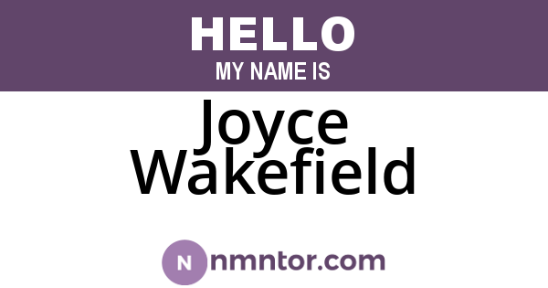 Joyce Wakefield