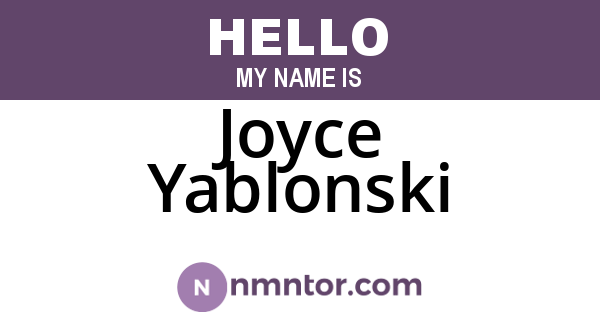Joyce Yablonski