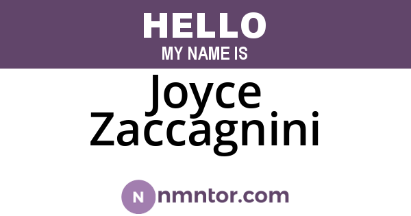 Joyce Zaccagnini