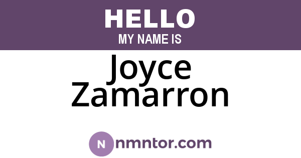 Joyce Zamarron