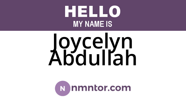 Joycelyn Abdullah