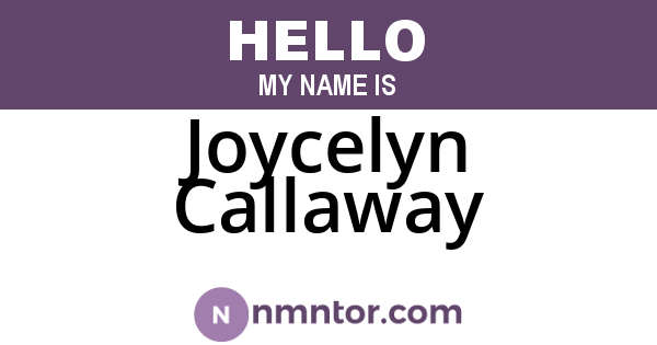 Joycelyn Callaway