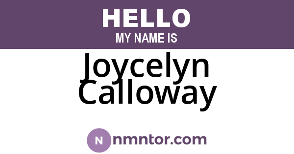 Joycelyn Calloway