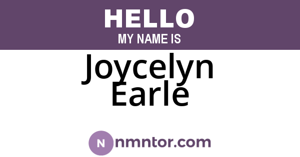 Joycelyn Earle