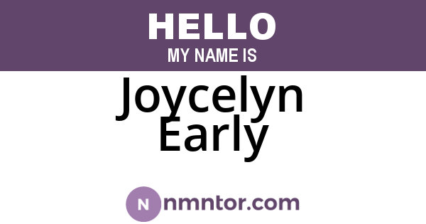 Joycelyn Early