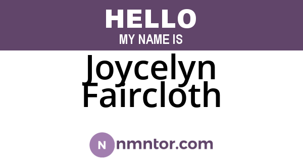 Joycelyn Faircloth