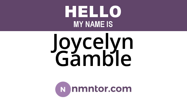 Joycelyn Gamble