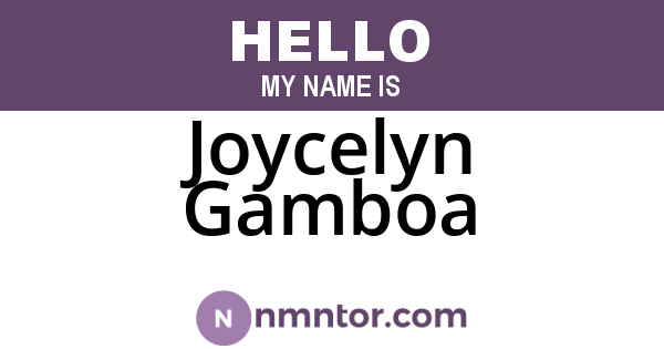 Joycelyn Gamboa