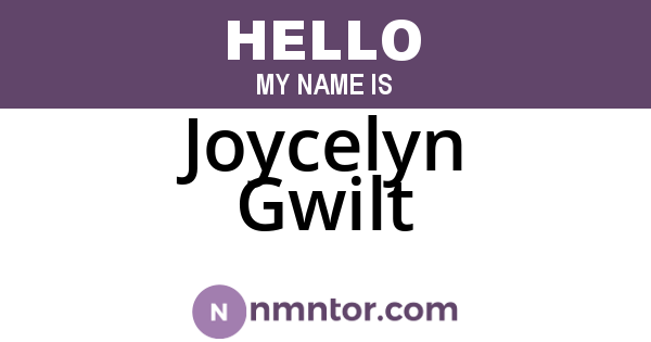 Joycelyn Gwilt