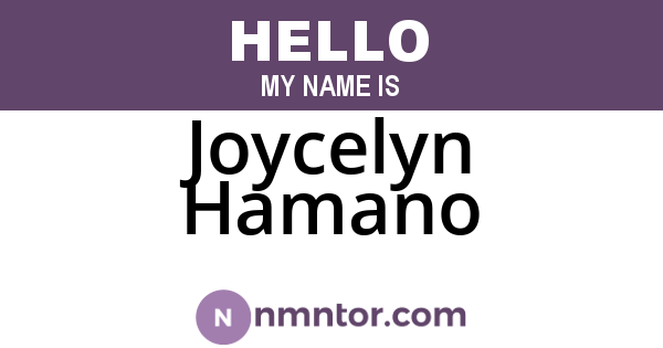 Joycelyn Hamano