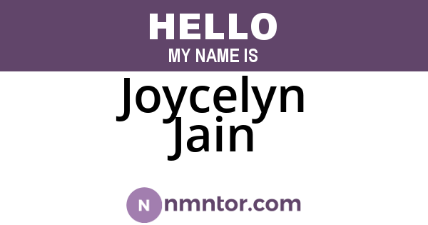 Joycelyn Jain