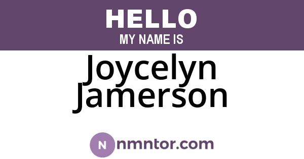 Joycelyn Jamerson
