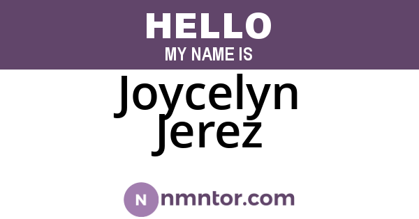 Joycelyn Jerez
