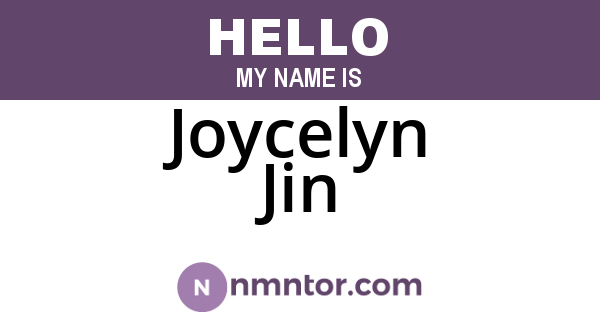 Joycelyn Jin