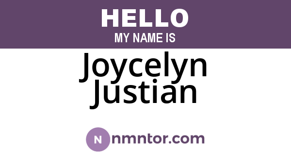 Joycelyn Justian