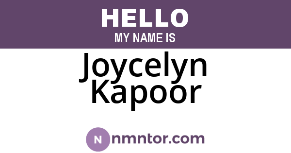 Joycelyn Kapoor