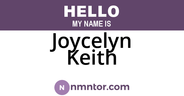 Joycelyn Keith