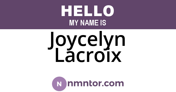 Joycelyn Lacroix