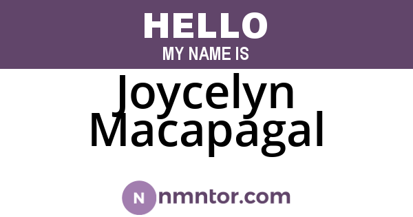 Joycelyn Macapagal