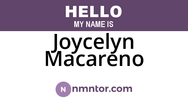Joycelyn Macareno