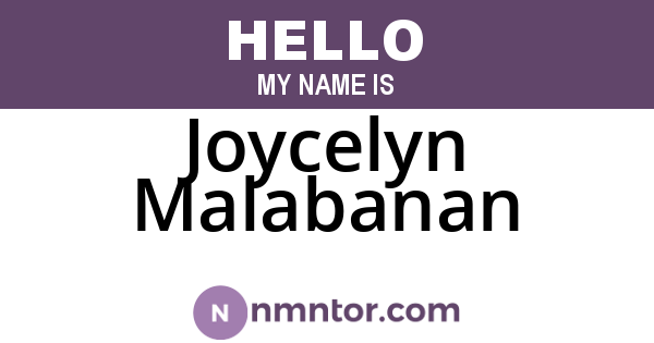 Joycelyn Malabanan