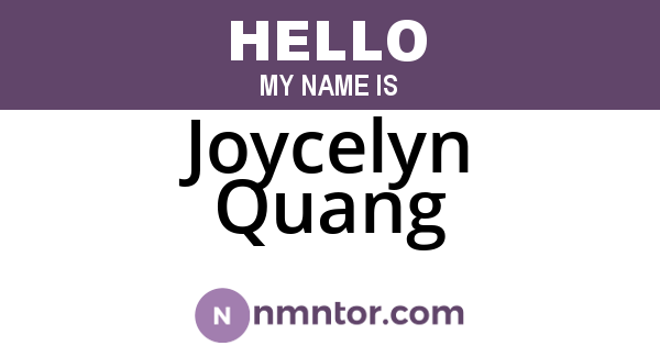 Joycelyn Quang