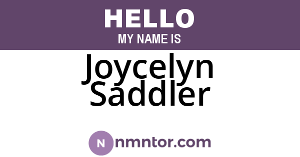 Joycelyn Saddler