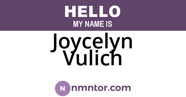 Joycelyn Vulich