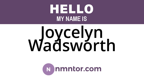 Joycelyn Wadsworth