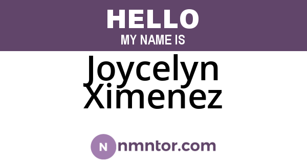 Joycelyn Ximenez