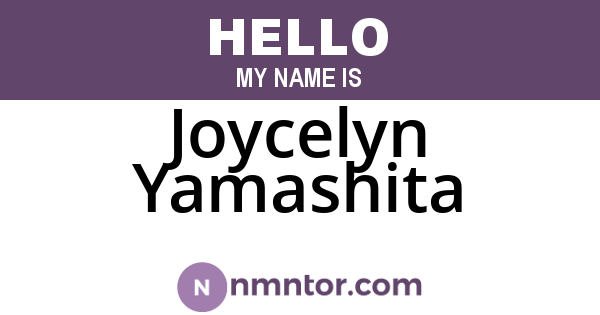 Joycelyn Yamashita
