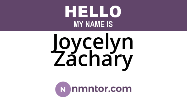Joycelyn Zachary