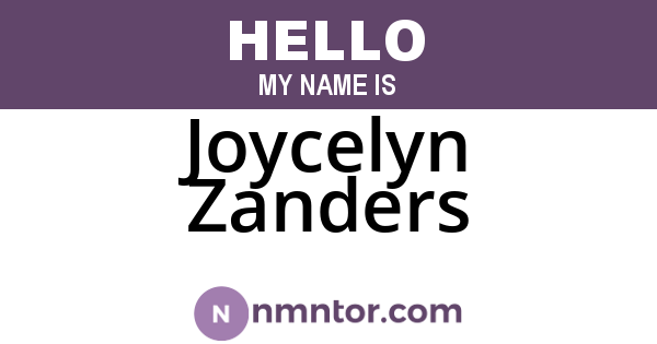 Joycelyn Zanders