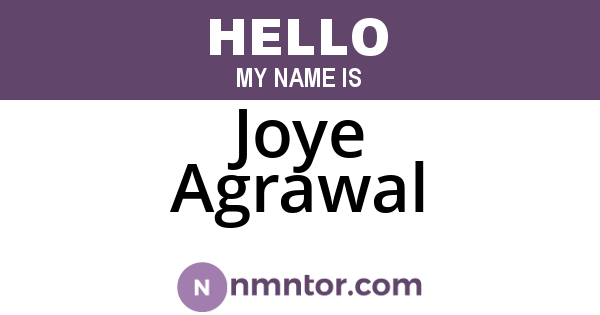 Joye Agrawal