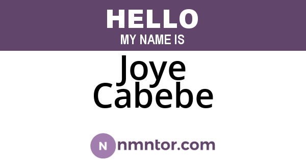 Joye Cabebe