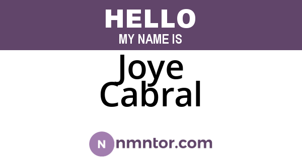 Joye Cabral