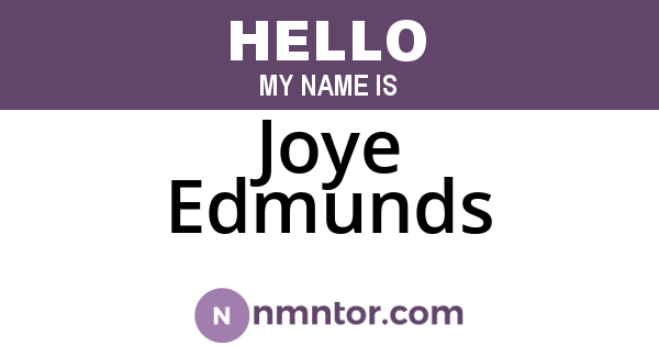 Joye Edmunds