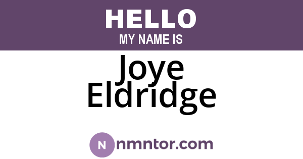 Joye Eldridge