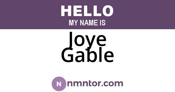 Joye Gable