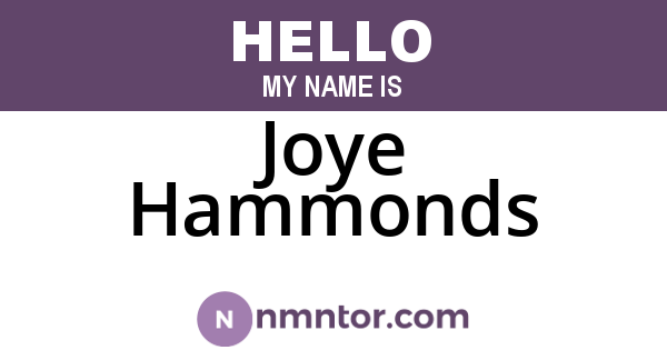 Joye Hammonds